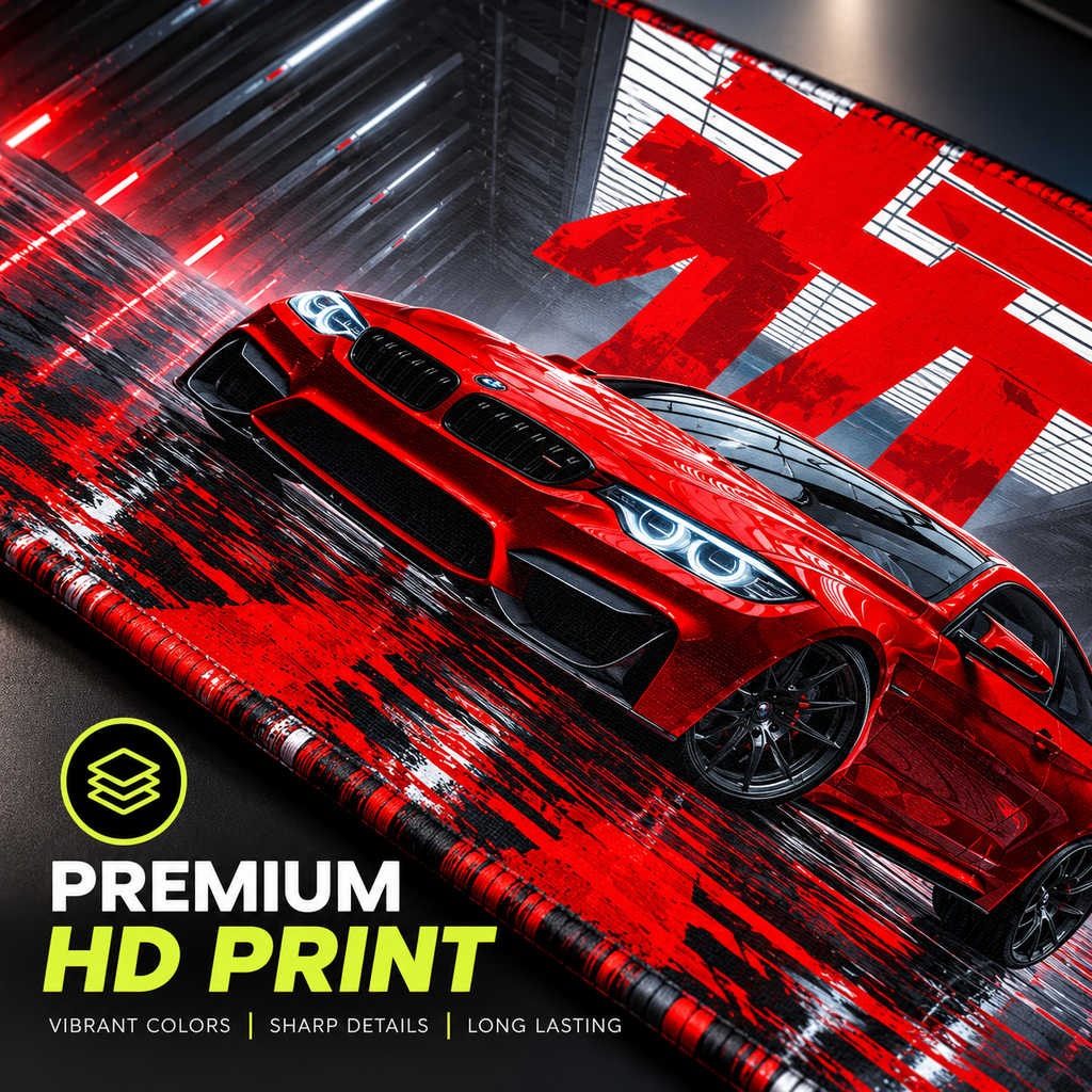 Red BMW Gaming Pad | 80x33 CM