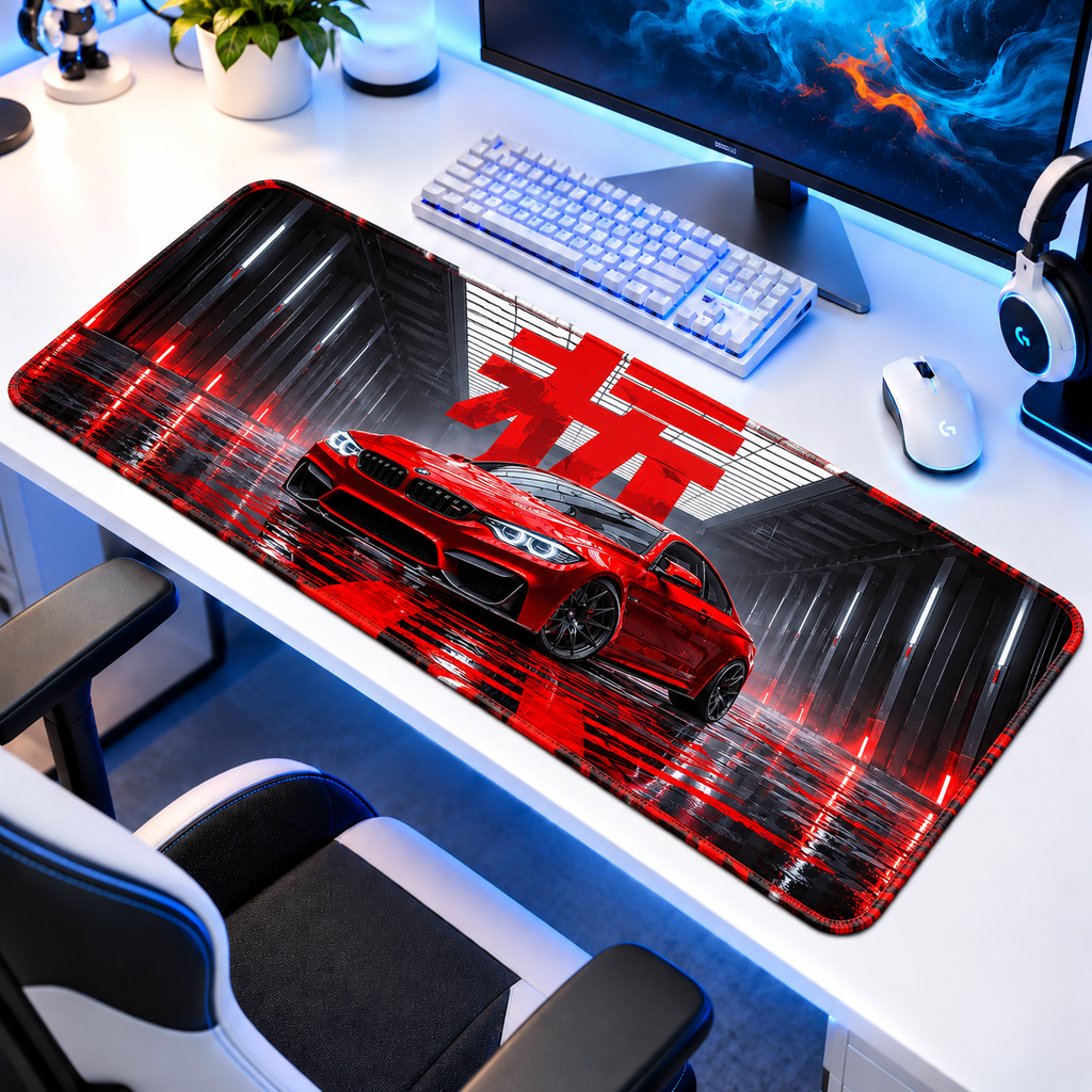 Red BMW Gaming Pad | 80x33 CM
