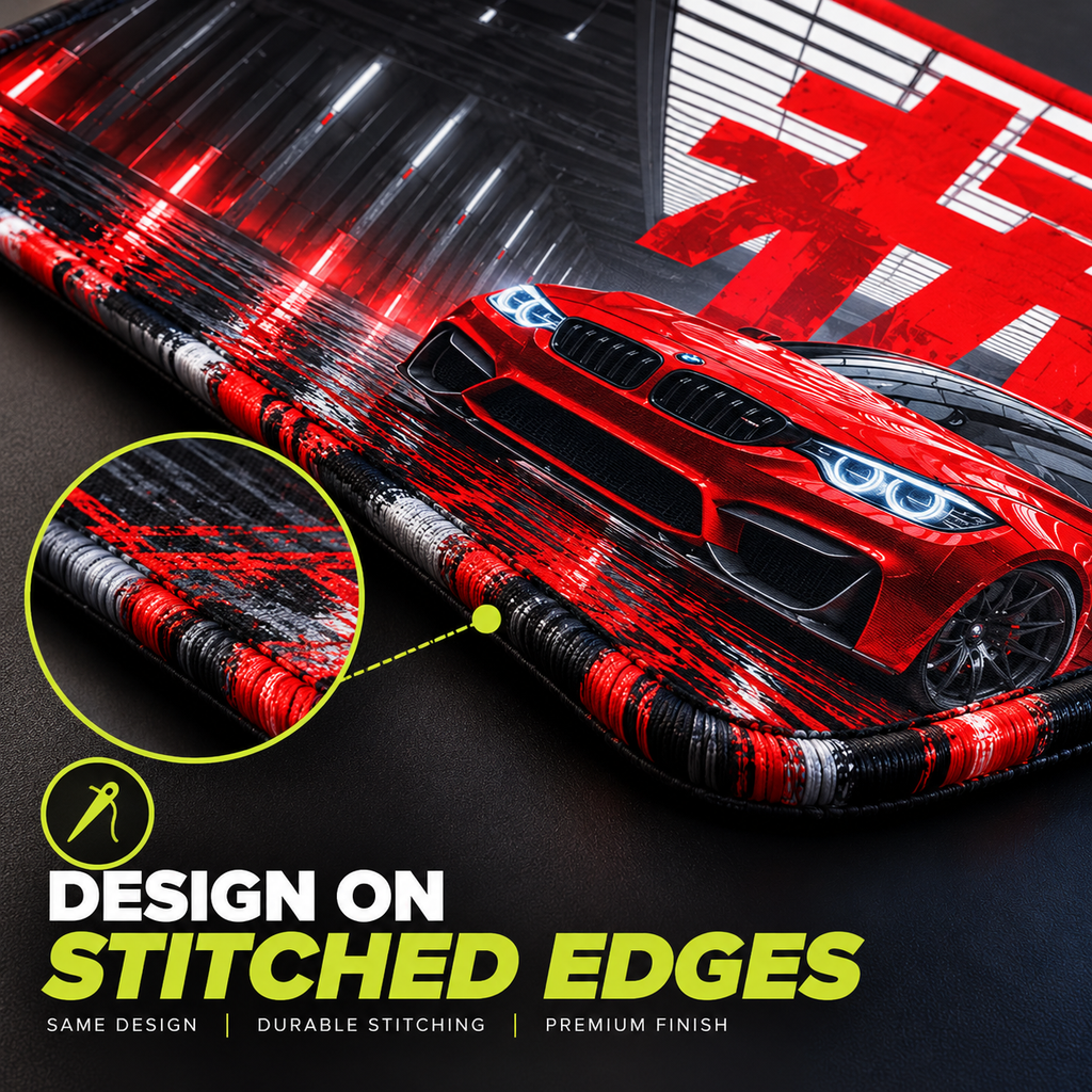Red BMW Gaming Pad | 80x33 CM