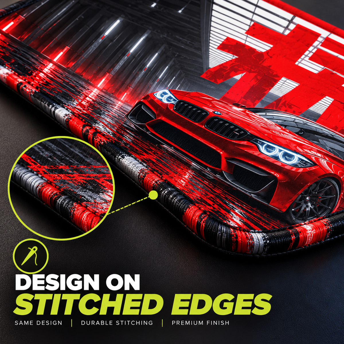 Red BMW Gaming Pad | 80x33 CM